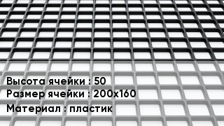 Георешетка 50 Ячейка: 200х160 пластик